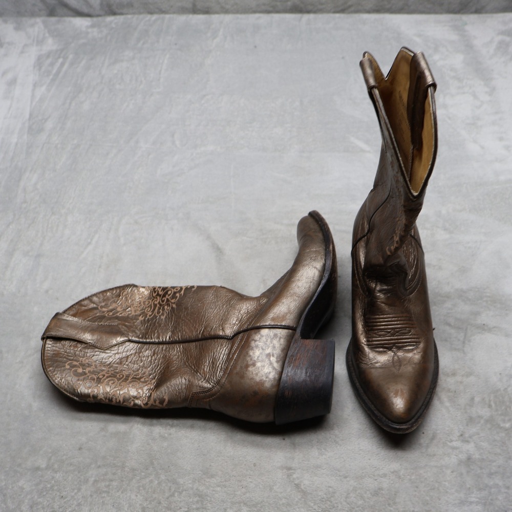 Shyanne Womens 8.5M Lola Western Boots Metallic Brown Pointed Toe BBSHYSP20L40